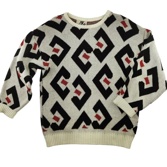Vintage Geometric Patterned Sweater - Picture 1 of 5